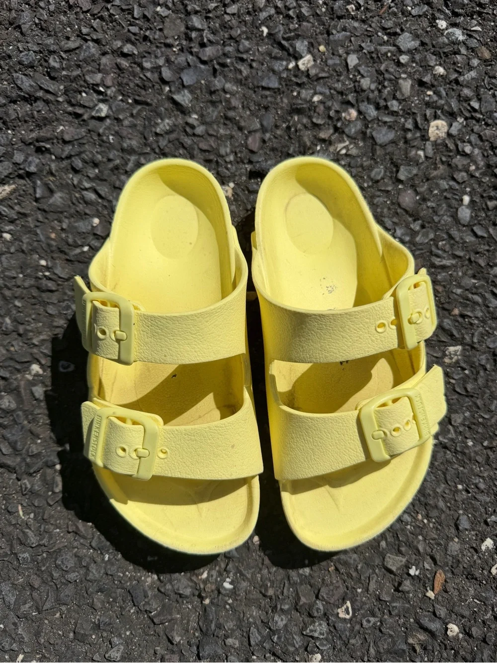 Birkenstock Kids Yellow Double-Strap EVA Sandals